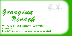 georgina mindek business card